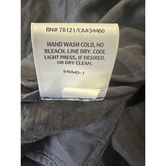 Eileen Fisher Grey Metallic Shimmer Crinkle Full Zip Jacket Long Sleeve Large - Picture 14 of 16